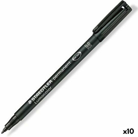 Staedtler Filzstift Lumocolor 317 permanent m schwarz - 10 Stück