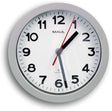 Maul Wanduhr Tritt ø 20 x 4,4 cm Funk Kunststoff 1 x AA (1,5 V) Silber