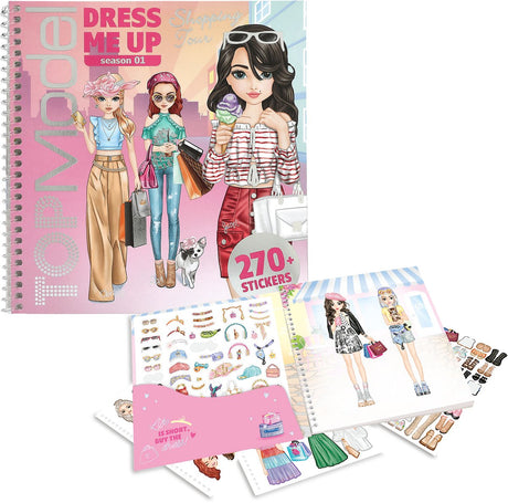 Depesche – Stickerbuch „Topmodel Dress Me Up Shoppingtour“.