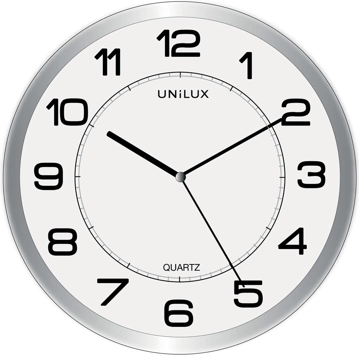Unilux magnet klok - grijs wit - ø 30,5 - rond