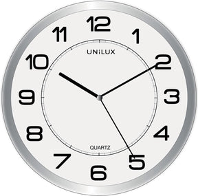 Unilux magnet klok - grijs wit - ø 30,5 - rond