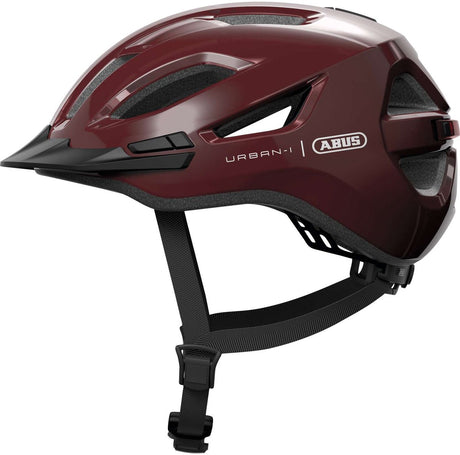 Abus Fahrradhelm Urban-i 4.0 Kastanienrot S - 51-55 cm - Rot - Geeignet für den Einsatz an Elektrofahrrädern - Cityfahrrädern - 250 g