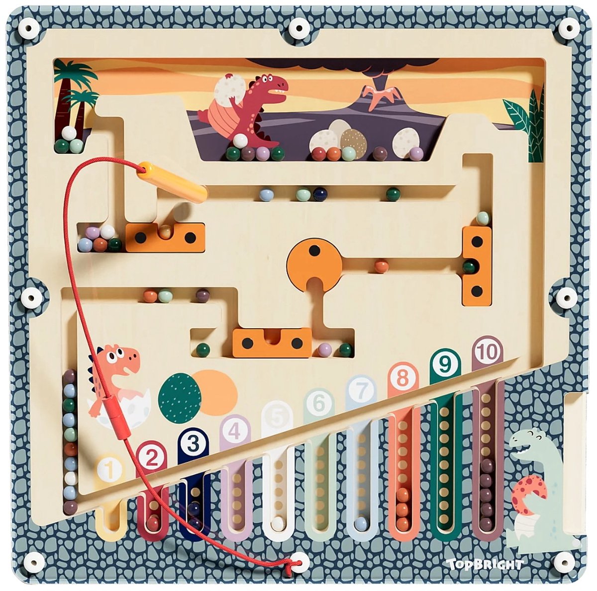Topbright Dinosaurier-Ei-Labyrinth, Labyrinth-Spielzeug aus Holz