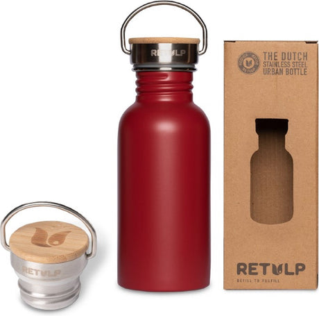 Retulp Urban Water Flasche - Rubinrot - 500 ml