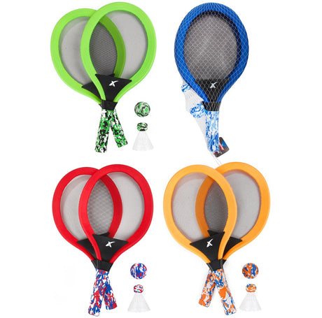 Toi-Toys Toi Toys Adrenix Soft-Tennis-Set 4-teilig mit 2x Schläger + Ball + Federball 4-fach sortiert
