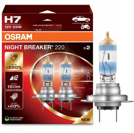 Osram 12V H7 Glühbirne Night Breaker 220