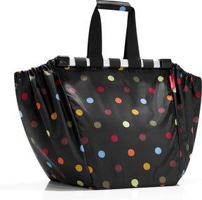 Reisenthel Easyshopping Bag – Einkaufstasche für den Einkaufswagen – faltbar – Polyester – 30l – Punkte schwarz