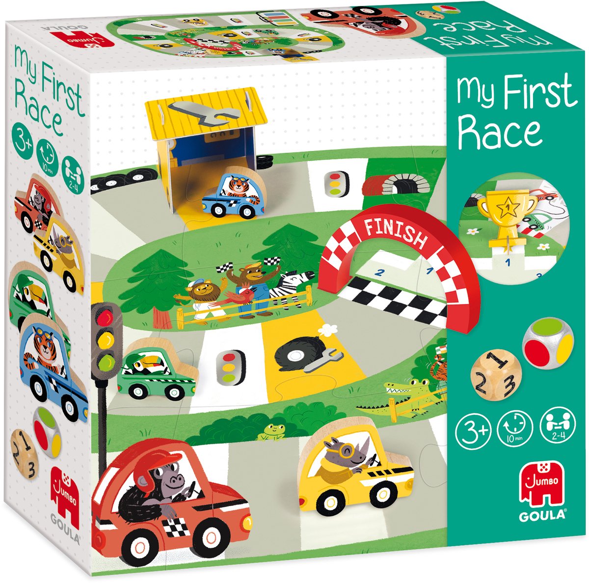 Goula Jumbo - - Mein erstes Rennen - Brettspiel für Kinder ab 3 Jahren