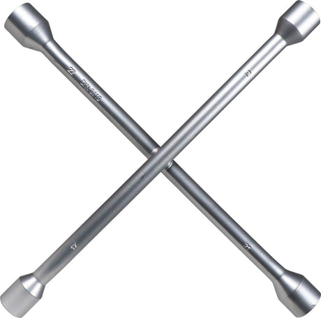 Carpoint kruissleutel – 17 19 21 22 mm – volledig staal – 35 x 35 cm – ideaal voor bandenwissel – sterk betrouwbaar