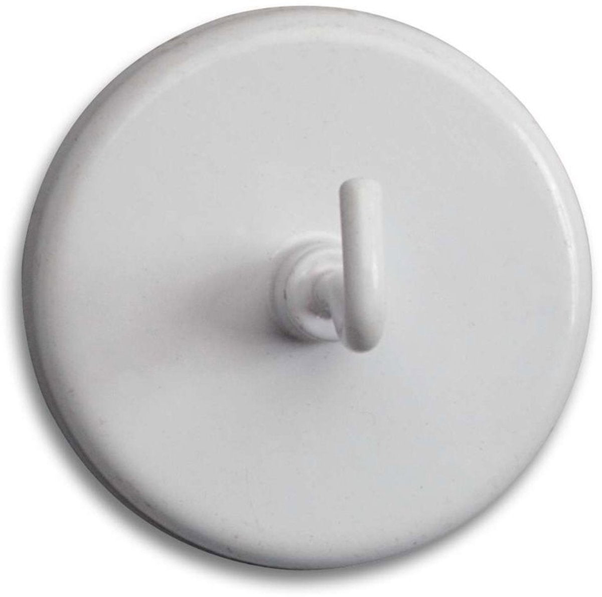 Maul Magnet rund 5 Stück 12 kg Stahl Metall Ferrit mit Haken 3,6 x 4,7 x 4,7 cm weiß