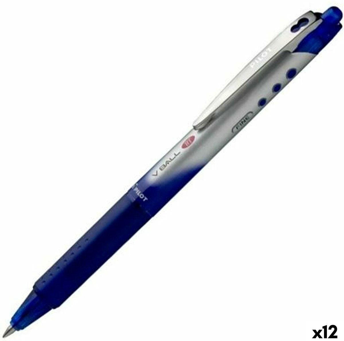 Pilot Pen Roller V-Ball 07 RT 0,7 mm blaue Kugel 12 Stück