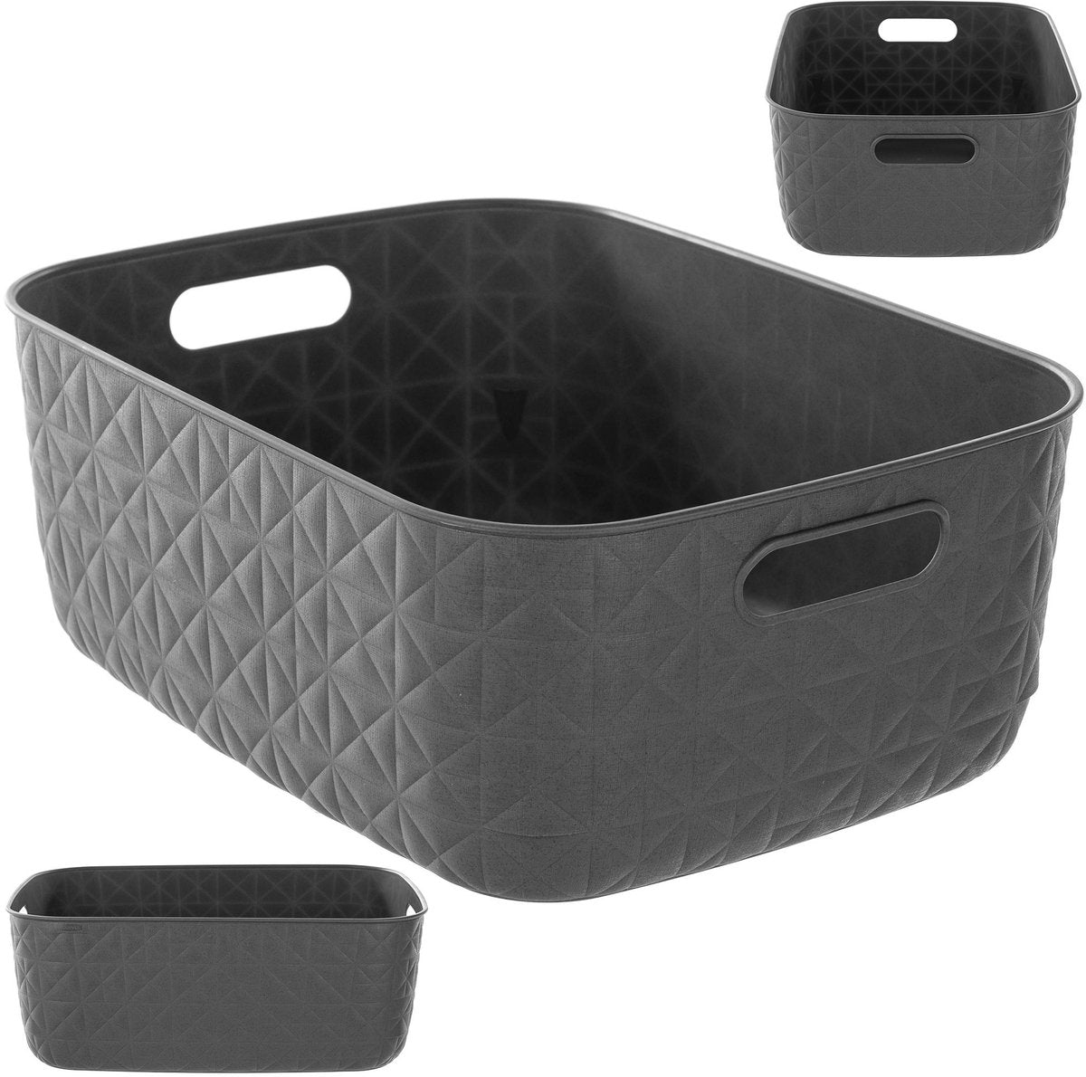 Curver Softex Aufbewahrungskorb m 12,5l Anthrazit | 2 Stk