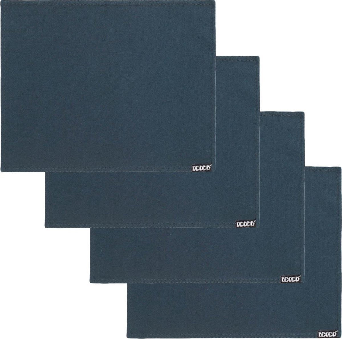 Ddddd - kit - 4x placemat - set van 4 stuks - luxe tafeltextiel - 35x45 cm - blauw