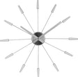 Nextime plug inn – stille wandklok – 58 cm – metaal – zilver