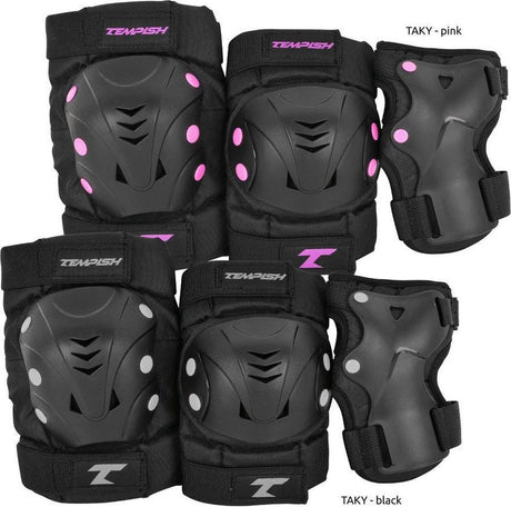 Tempish – Taky – Skate-Schutz – 3er-Pack – Erwachsene – Schwarz – Komplettset zum Skaten – Größe XL