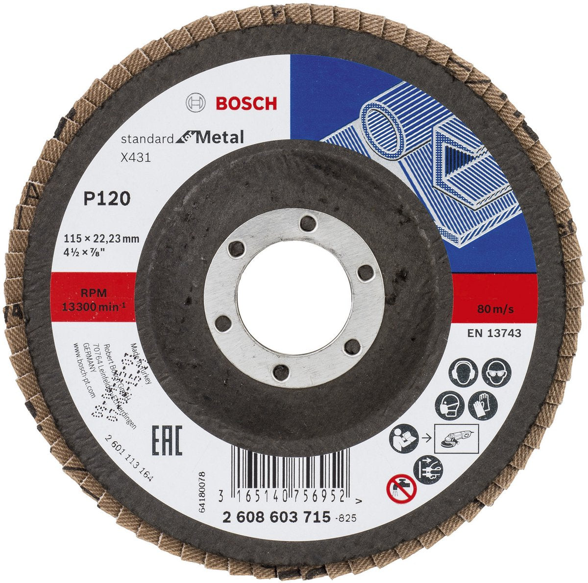Bosch 1 lamelschijf 115 standard metal 120