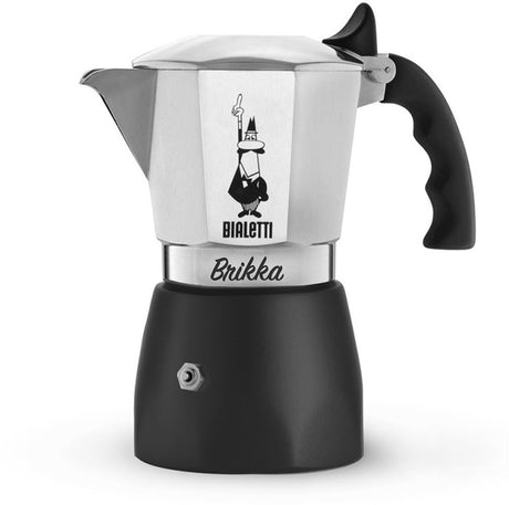 Bialetti Brikka Revolution 4 Tassen – Espressokanne mit Crema – Mokkakanne aus Aluminium – authentischer italienischer Kaffee