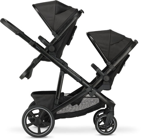 Deryan evy v2 duo kinderwagen - uitbreidbaar - extra zitje - zwart