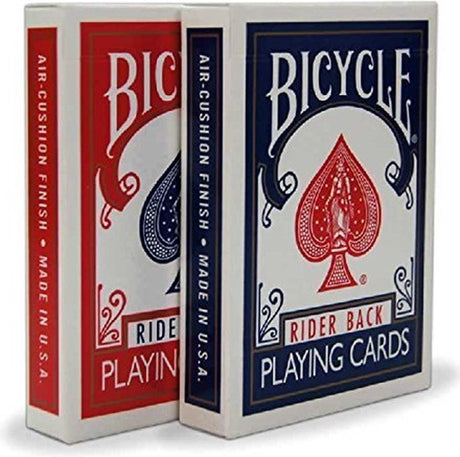 Fahrrad 2 Teile - Rot + Blau - Spielkartenset mit Fahrerrücken