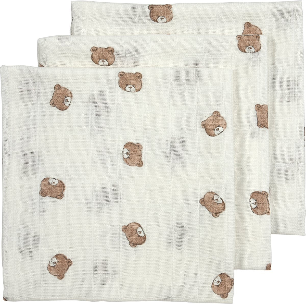 Meyco baby bear hydrofiele doeken - 3-pack - multicolour - 70x70cm