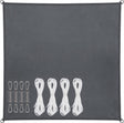 Abbey camp schaduwdoek - pes - 3 x 3 m - grijs - zonnedoek - rvs ringen - sunshade