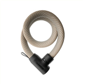 Abus Fahrradschloss Textilkettenschloss – Yarnit™ 4004k – Sicherheitsstufe 7 – Beige – 110 cm – geeignet für Elektrofahrräder und Stadtfahrräder – leicht – nur 0,88 kg