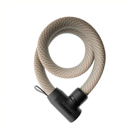 Abus Fahrradschloss Textilkettenschloss – Yarnit™ 4004k – Sicherheitsstufe 7 – Beige – 110 cm – geeignet für Elektrofahrräder und Stadtfahrräder – leicht – nur 0,88 kg
