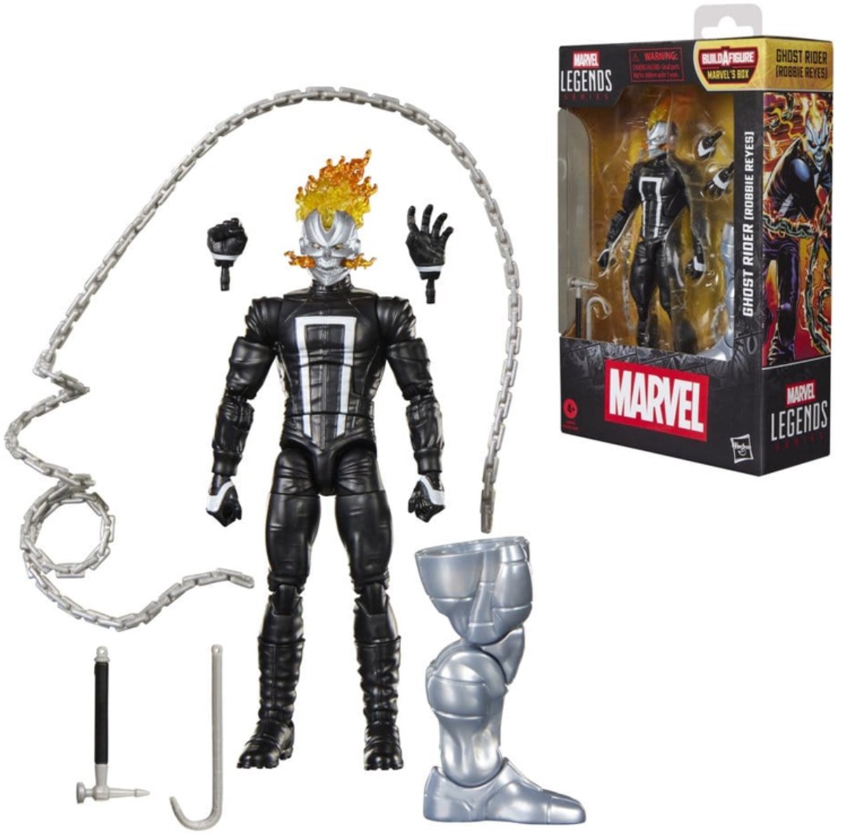 Hasbro marvel legends action figure ghost rider (robbie reyes) (baf: marvel's box) 15 cm