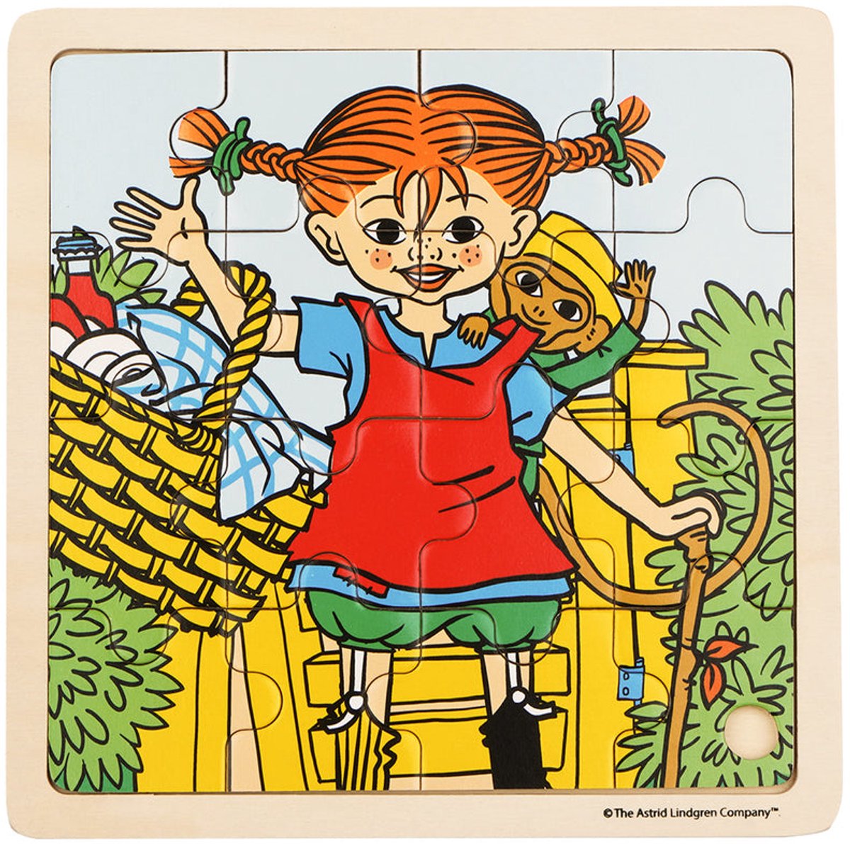 Barbo Toys Pippi quadratisches Puzzle – Mr. Nilson (8634)