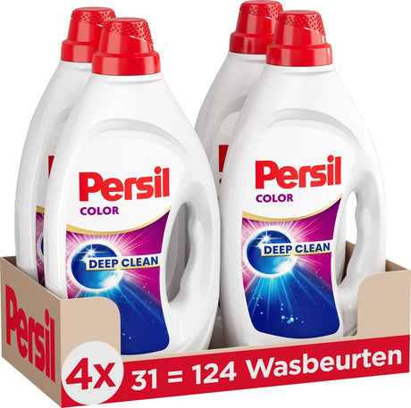 Persil Flüssigwaschmittel – Gel-Color – Buntwäsche – 4 x 31 = 124 Wäschen – Vorteilspack