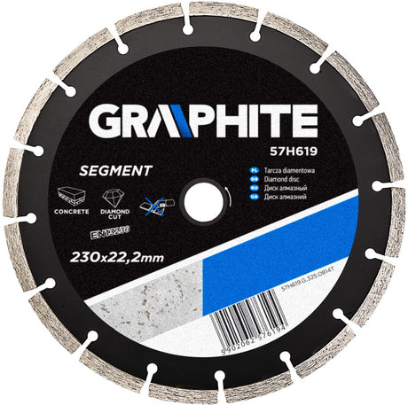 Graphite serie - diamantdoorslijpschijf - 230 mm - segment