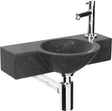 Differnz Teti Brunnenset - 40x23x8cm - rund - 1 Hahnloch - schwarz