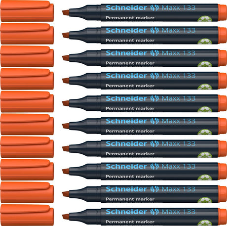 Schneider Schreibgeräte Schneider Permanent Marker - Maxx 133 - Keilspitze - Orange - 10 Stück - S-113306-10