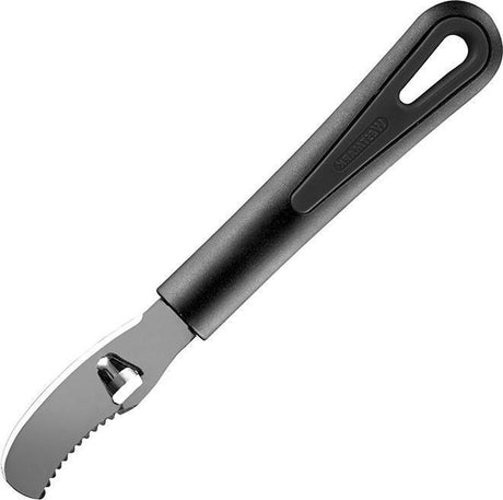 Westmark Orangenschäler mit Riffelmesser, Länge: 19 cm, Edelstahl-Kunststoff, schonend, schwarz, 28342270