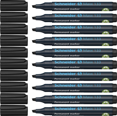 Schneider Schreibgeräte Schneider Permanent Marker - Maxx 133 - Keilspitze - Schwarz - 10 Stück - S-113301-10