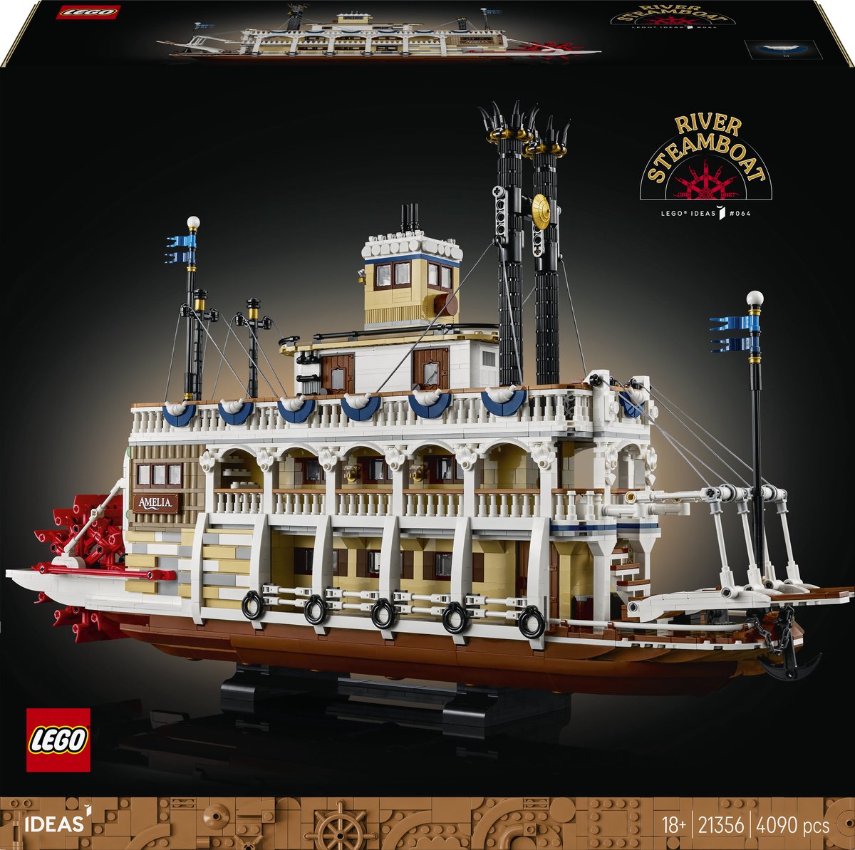 Lego Ideas Dampfschiff-Bausatz für Erwachsene – 21356