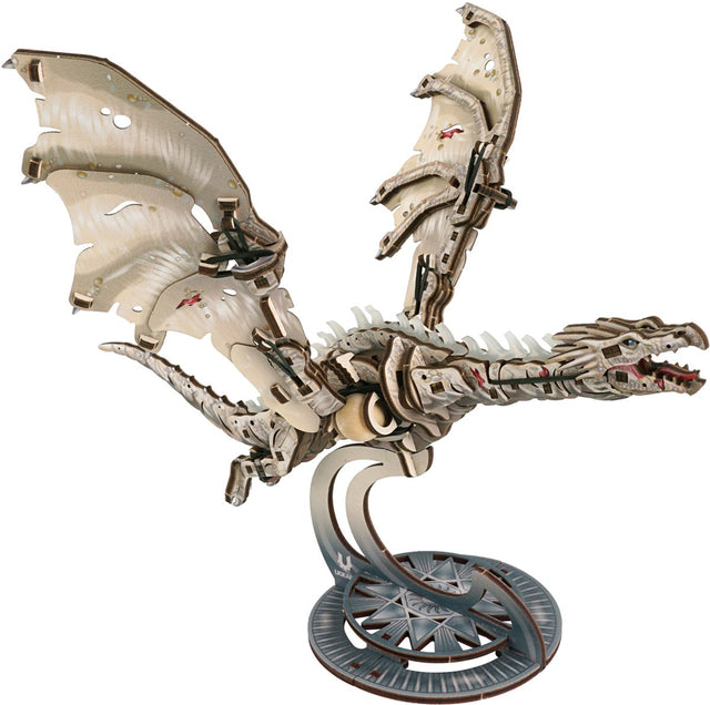 Ugears 3d modelbouw - ukrainian ironbelly dragon™ - harry potter™ - mechanisch bouwpakket hout - educatief speelgoed