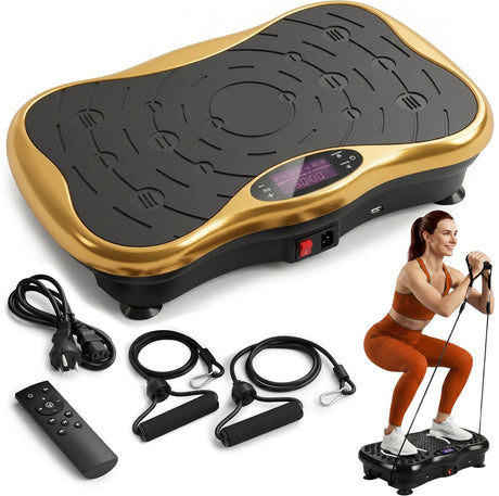 Extralink trilplaat fitness vibratieplatform 200w goud trainingsplatform voor thuis fitness