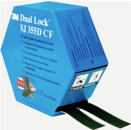 3m dual lock sj355dcf ref klittenband om vast te plakken paddenstoel (l x b) 5000 mm x 25 mm zwart 1 paar