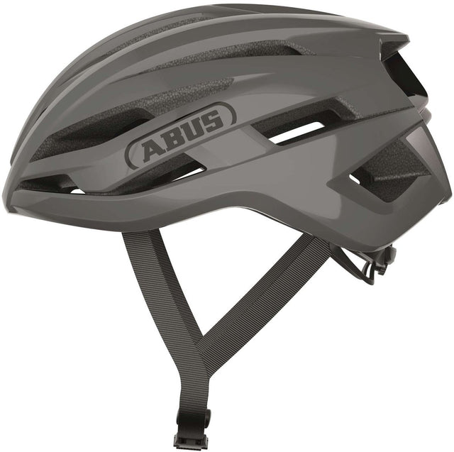 Abus Fahrradhelm Stormchaser Ace Race Grey M – 54–58 cm – Grau – geeignet für den Einsatz auf Rennrädern – Gravelbikes – 220 g