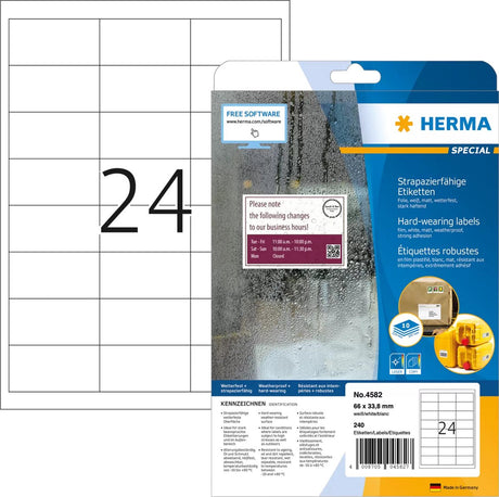 Etiketten herma