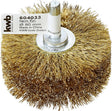 Kwb houtstructuurborstel op stift - messing - ø 80 mm - fijn - 604033