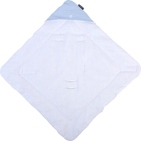 Childhome Blumenkollektion – Wickeldecke – 75 x 75 cm – Weißblau