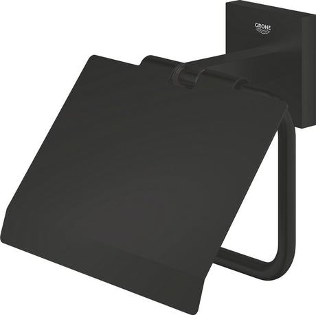 Grohe Quickfix Start Cube Toilettenpapierhalter – mit Deckel – mattschwarz