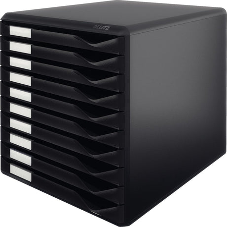 Leitz Schubladenschrank mit 10 Schubladen – Schwarz