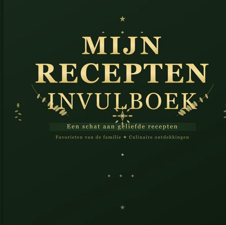 Receptenboek invulboek - recepten verzamelboek - mijn receptennotitieboek