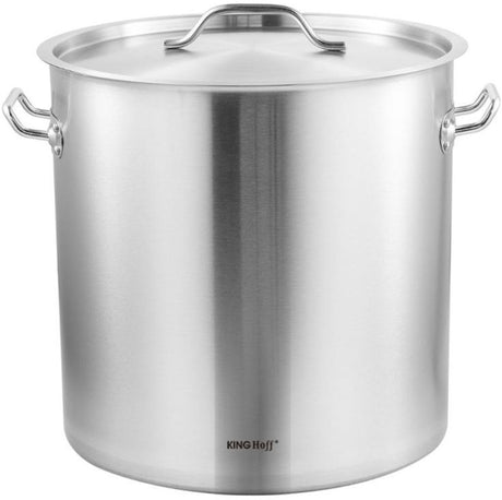 Kinghoff kookpan 45 cm ø, 71 liter - professionele rvs stoofpan voor collectieve keukens - geschikt voor alle warmtebronnen inclusief inductie