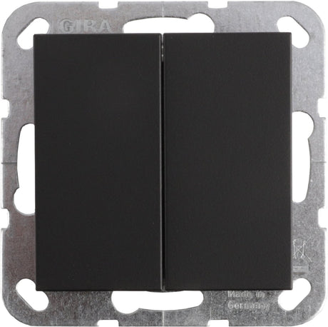 Gira e2 schakelaar inbouw - serie - zwart