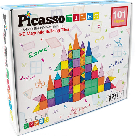 Selecta Spielset „Picassotiles“ – magnetische Bauplättchen, 101 Teile.