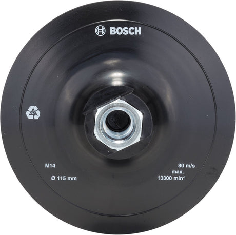 Bosch Gummi-Schleifblatt für Winkelschleifer – Hakenschlaufen-Montagesystem – 115 mm